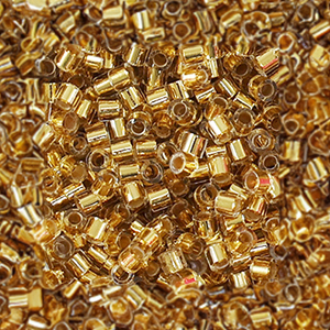 Miyuki kralen delica's 15/0 4kt Gold Lined Crystal DBS0033