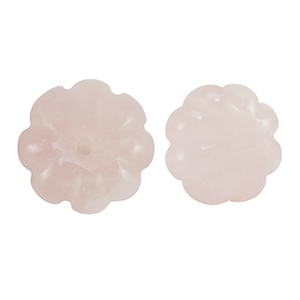 Natuursteen kralen melkkwarts bloem Light pink