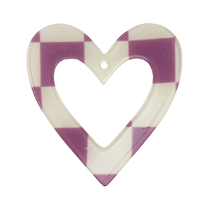 Resin hangers hart Purple-beige