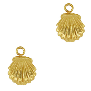 Roestvrij stalen (RVS) Stainless steel bedel schelp Gold