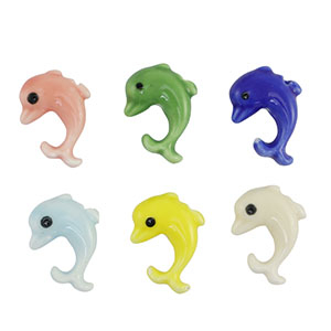 Kralen keramiek dolfijn Multicolour