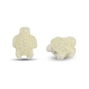Kralen keramiek schildpad Off white