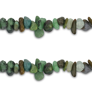 Chip stone kralen zoisiet-robijn Green-red