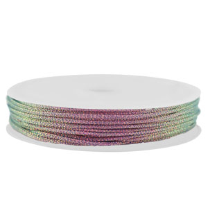 Macram&eacute; draad gevlochten 0,8mm Purple metallic
