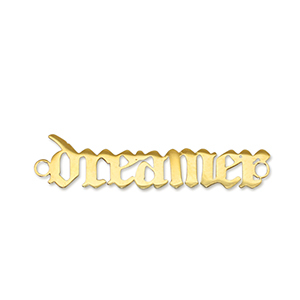 Roestvrij stalen (RVS) Stainless steel bedels tussenstuk ''dreamer'' Gold