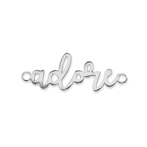 Roestvrij stalen (RVS) Stainless steel bedels tussenstuk ''adore'' Silver