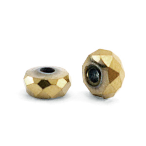 Hematite kralen facet disc 4x2mm Antique gold