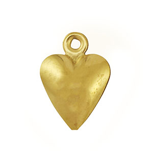 Roestvrij stalen (RVS) Stainless steel bedels hart Gold