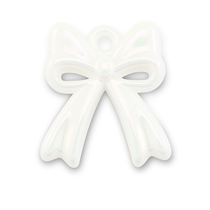Acryl bedels strik White-pearl shine coating