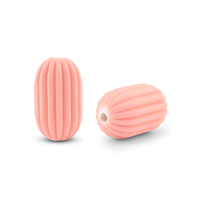 Acryl kralen ovaal Salmon pink