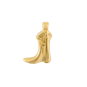 Roestvrij stalen (RVS) Stainless steel bedels cowboylaars Gold