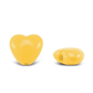 Acryl kralen hart Yellow
