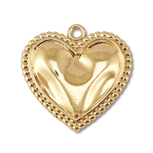Bedels metaal hart Gold