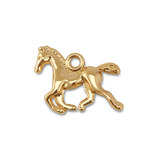 Bedels metaal rennend paard Gold