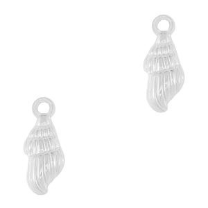 Roestvrij stalen (RVS) Stainless steel bedel schelp Silver