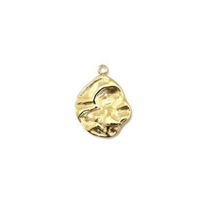 Roestvrij stalen (RVS) Stainless steel bedels rond Gold