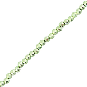 Top Facet kralen 2mm rond Metallic green