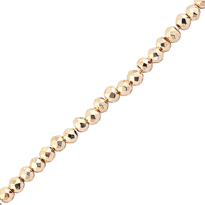 Top Facet kralen 2mm rond Metallic champagne