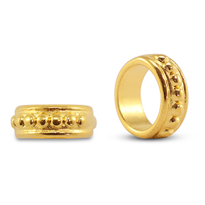 Schuivers DQ metaal ring met ballen Goud (nikkelvrij)