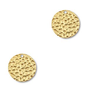Roestvrij stalen (RVS) stainless steel bedels rond Gold