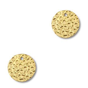 Roestvrij stalen (RVS) stainless steel bedels rond Gold