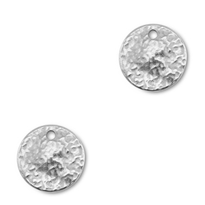 Roestvrij stalen (RVS) stainless steel bedels rond Silver