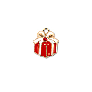Bedels metaal zirkonia cadeautje Goud-rood-wit