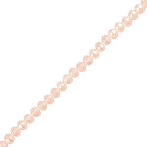 Top Facet kralen 8x6mm disc Light pink