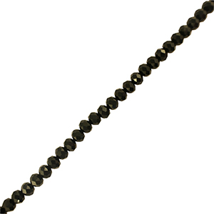 Top Facet kralen 4x3mm disc Black