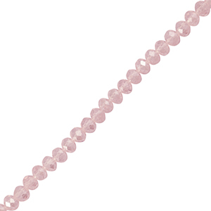 Top Facet kralen 4x3mm disc Light pink