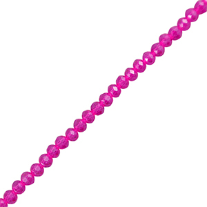 Top Facet kralen 3x2mm disc Fuchsia pink
