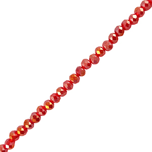 Top Facet kralen 3x2mm disc Red