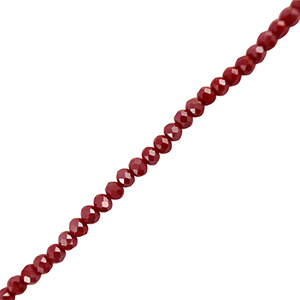Top Facet kralen 3x4mm disc Dark red