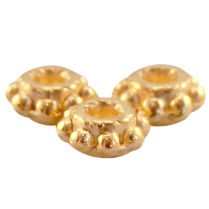 DQ metaal tube ring 5.5x3mm Goud (nikkelvrij)