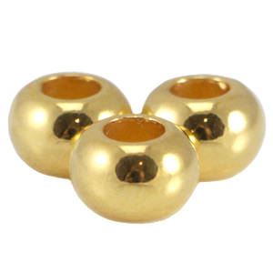 DQ metaal kraal 8mm Goud (nikkelvrij)