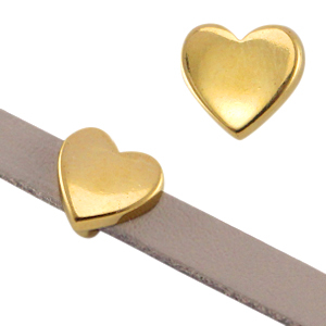 DQ metaal schuiver hart &Oslash;5.2x2.2mm Goud (nikkelvrij)