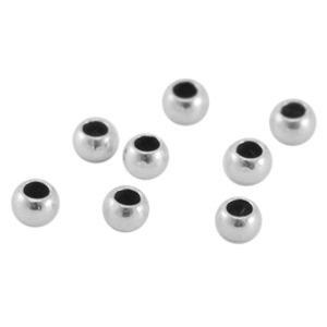 DQ metaal knijpkraal 3mm Antiek zilver (nikkelvrij)