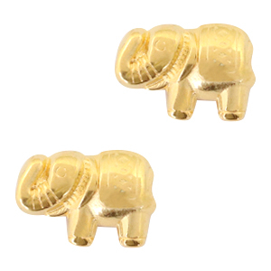 Kralen DQ metaal olifant Goud (nikkelvrij)
