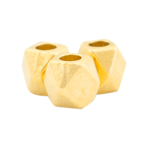 Kralen DQ metaal met ruit 3x3mm Goud (nikkelvrij)
