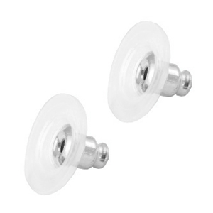 Onderdelen DQ metaal oorbel stoppers Antiek zilver (nikkelvrij)