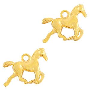 Bedels DQ metaal paard Goud (nikkelvrij)