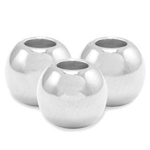 Kralen DQ metaal 8mm Antiek zilver (nikkelvrij)