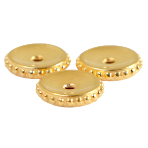 Kralen DQ metaal disc 11mm Goud (nikkelvrij)