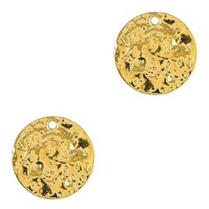Bedels DQ metaal irregular 15mm Goud (nikkelvrij)