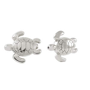 Kralen DQ metaal schildpad Antiek zilver (nikkelvrij)