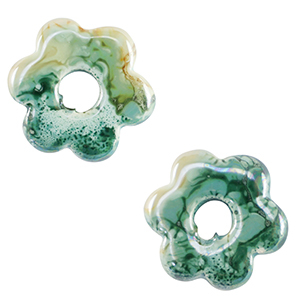 DQ Grieks keramiek kralen bloem Ocean wave green-brown