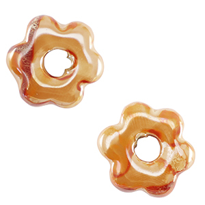 DQ Grieks keramiek kralen bloem Orange