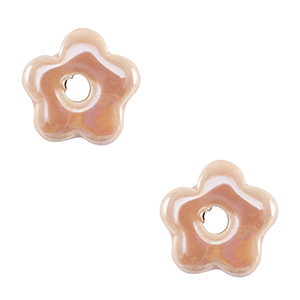 DQ Grieks keramiek kralen bloem Blush pink