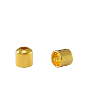 Eindkapjes metaal DQ &Oslash;3.2mm Goud (nikkelvrij)