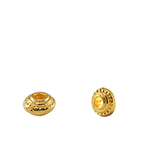 Kralen DQ metaal spacer Bali ring 5mm Goud (nikkelvrij)